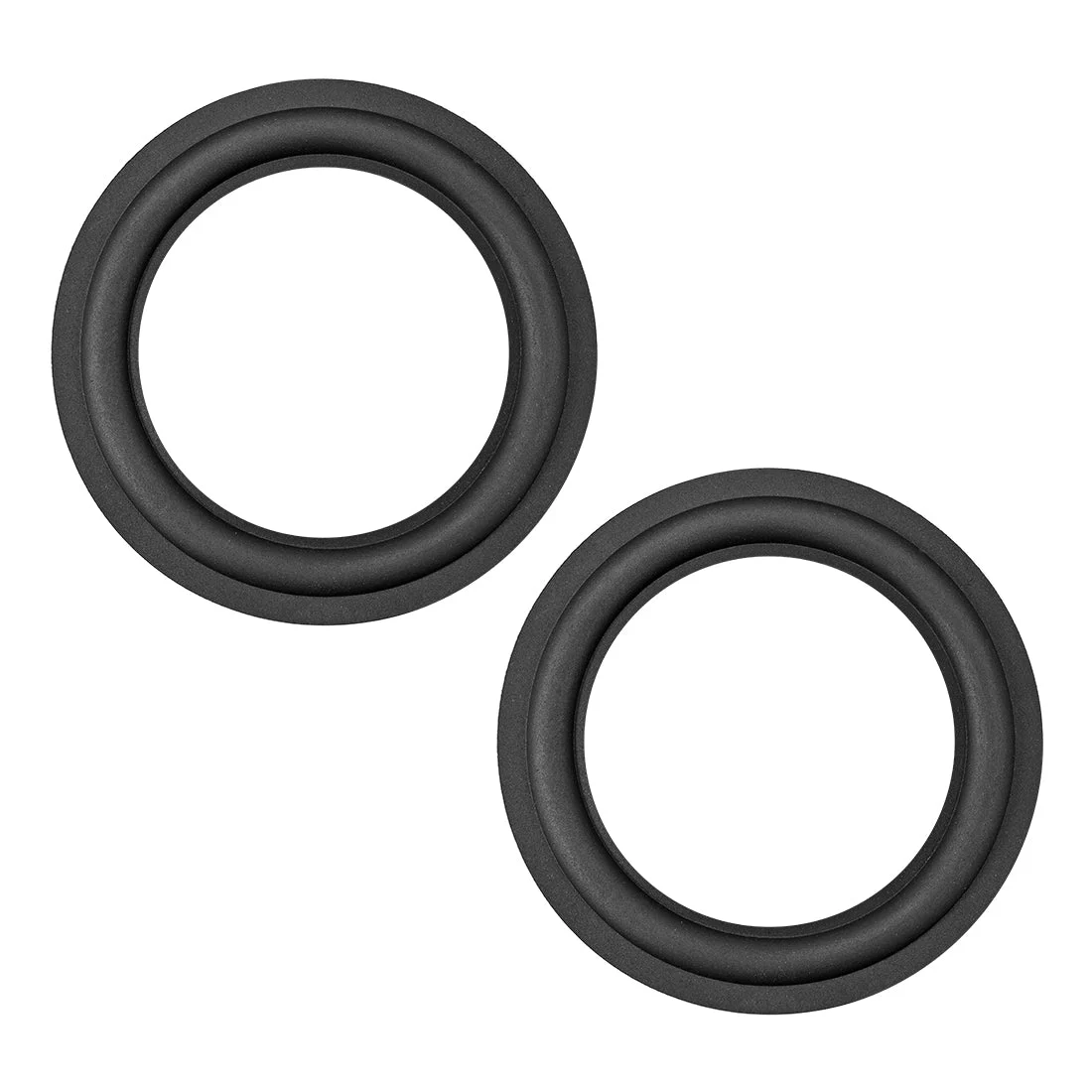 Uxcell 4.5" 4.5 Inch Speaker Rubber Edge Surround Rings Replacement Part for Speaker Repair or DIY 2pcs