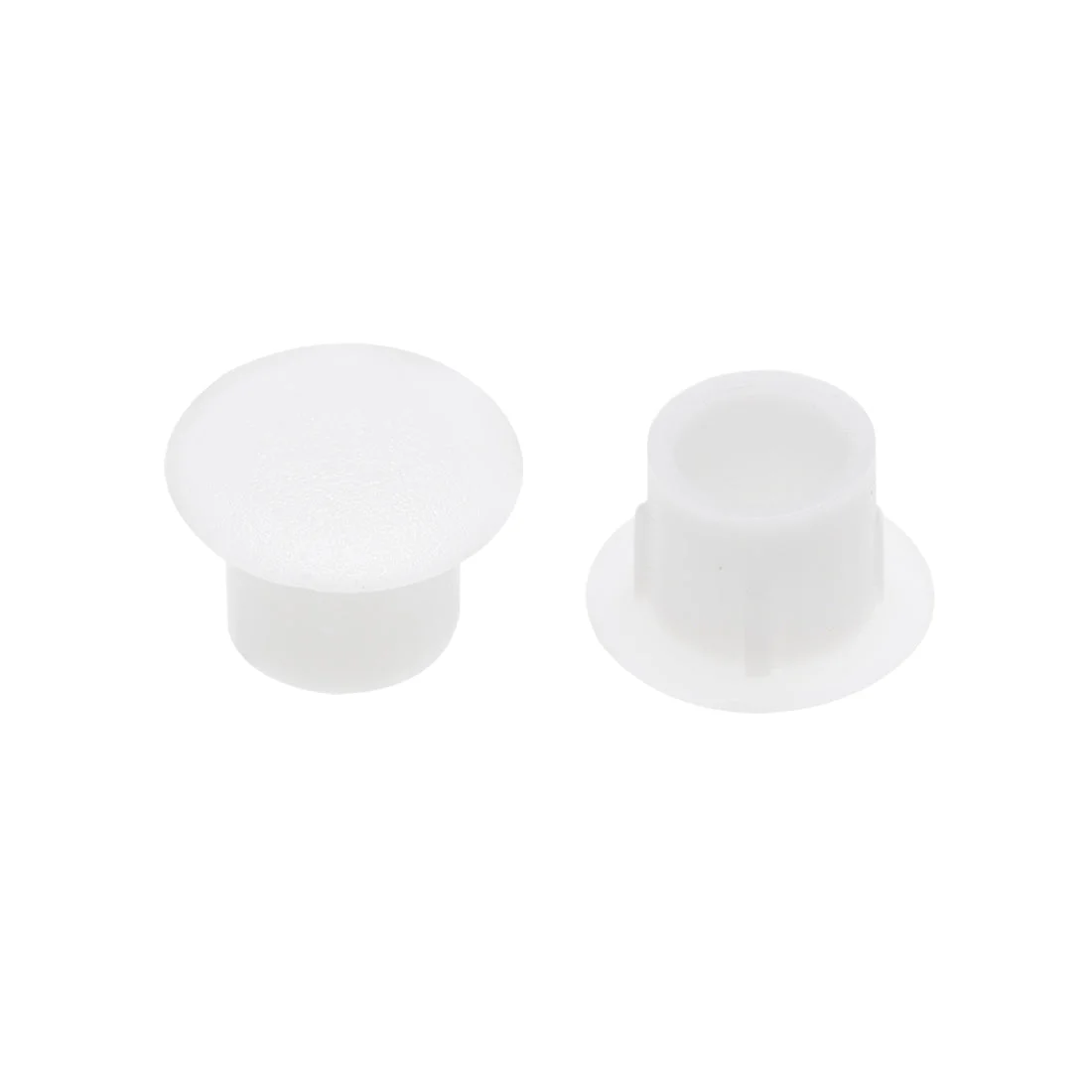 Screw Cap Cover,50Pcs 8mm Dia White Plastic Locking Hole Plug Button Top Flush Type for Cabinet Cupboard Shelf