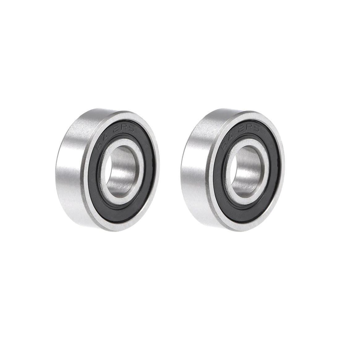 R4-2RS Ball Bearing 1/4"x5/8"x0.196" Double Sealed Carbon Steel Bearings 2pcs