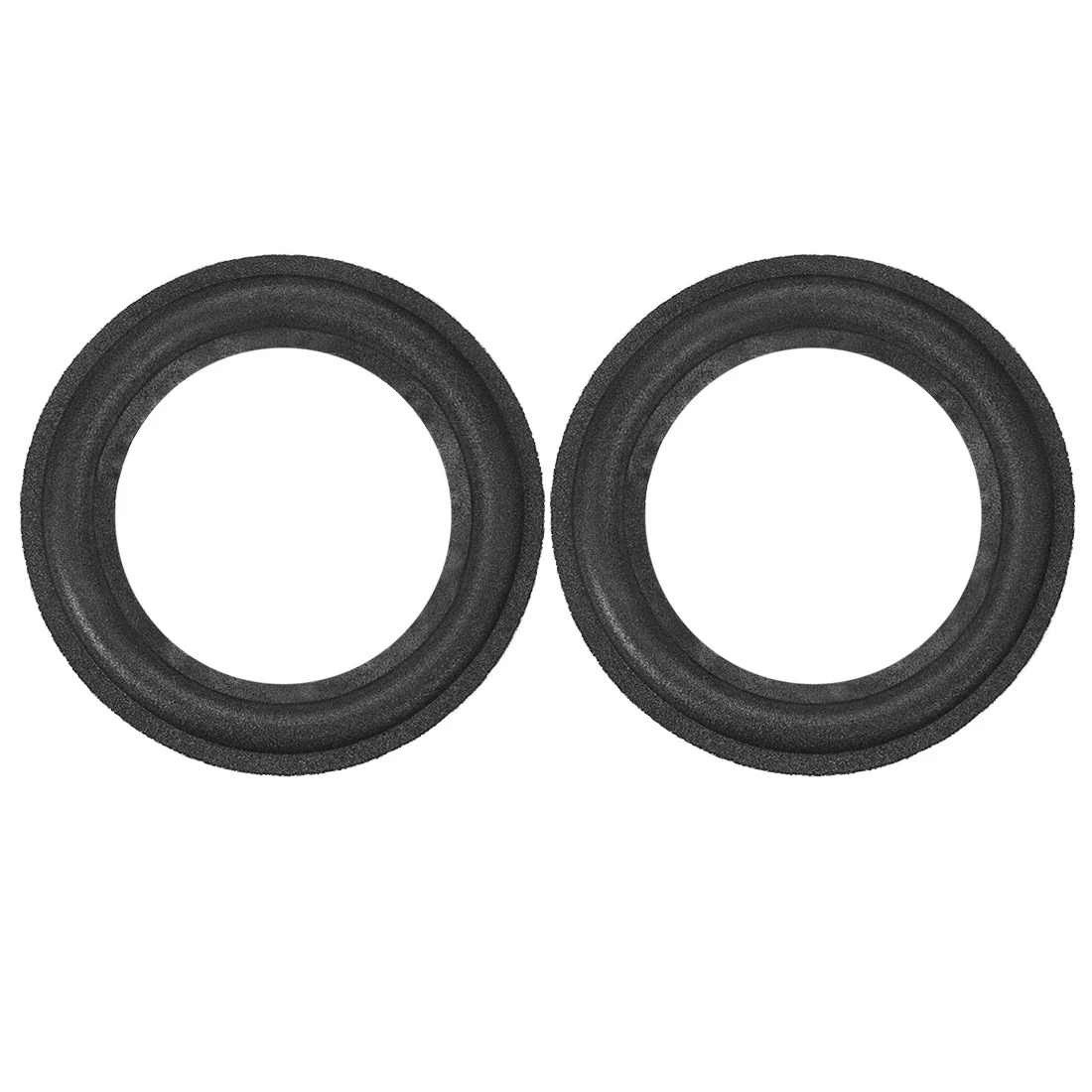 Uxcell 4" Inch Speaker Foam Edge Folding Ring Horn Replacement Parts for Speaker Black 2 Pcs