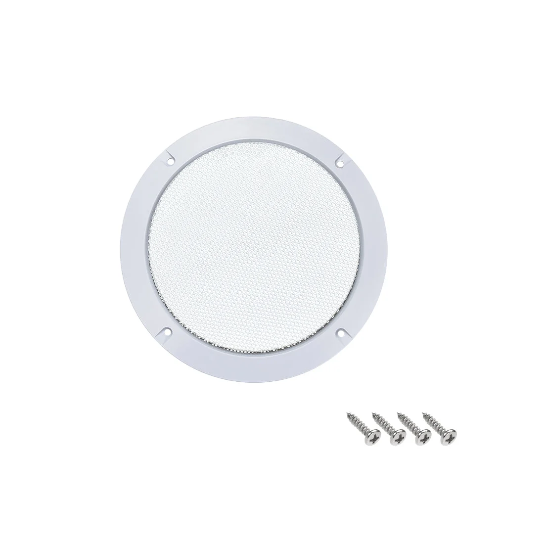 5" Diagonal Distance Grill Mesh Circle Woofer Guard Protector White