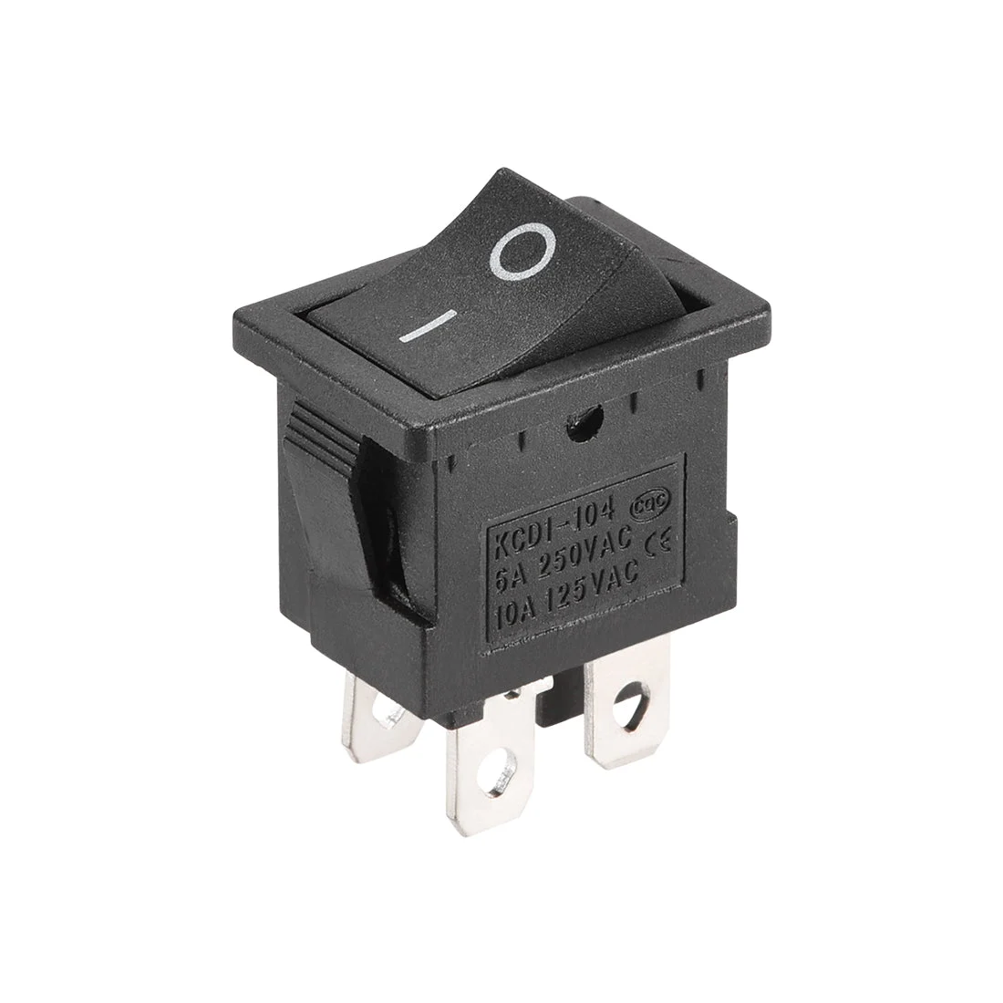 Boat Rocker Switch Black Toggle Switch for Boat Car Marine 4pins ON/OFF AC 250V/6A 125V/10A 1pcs
