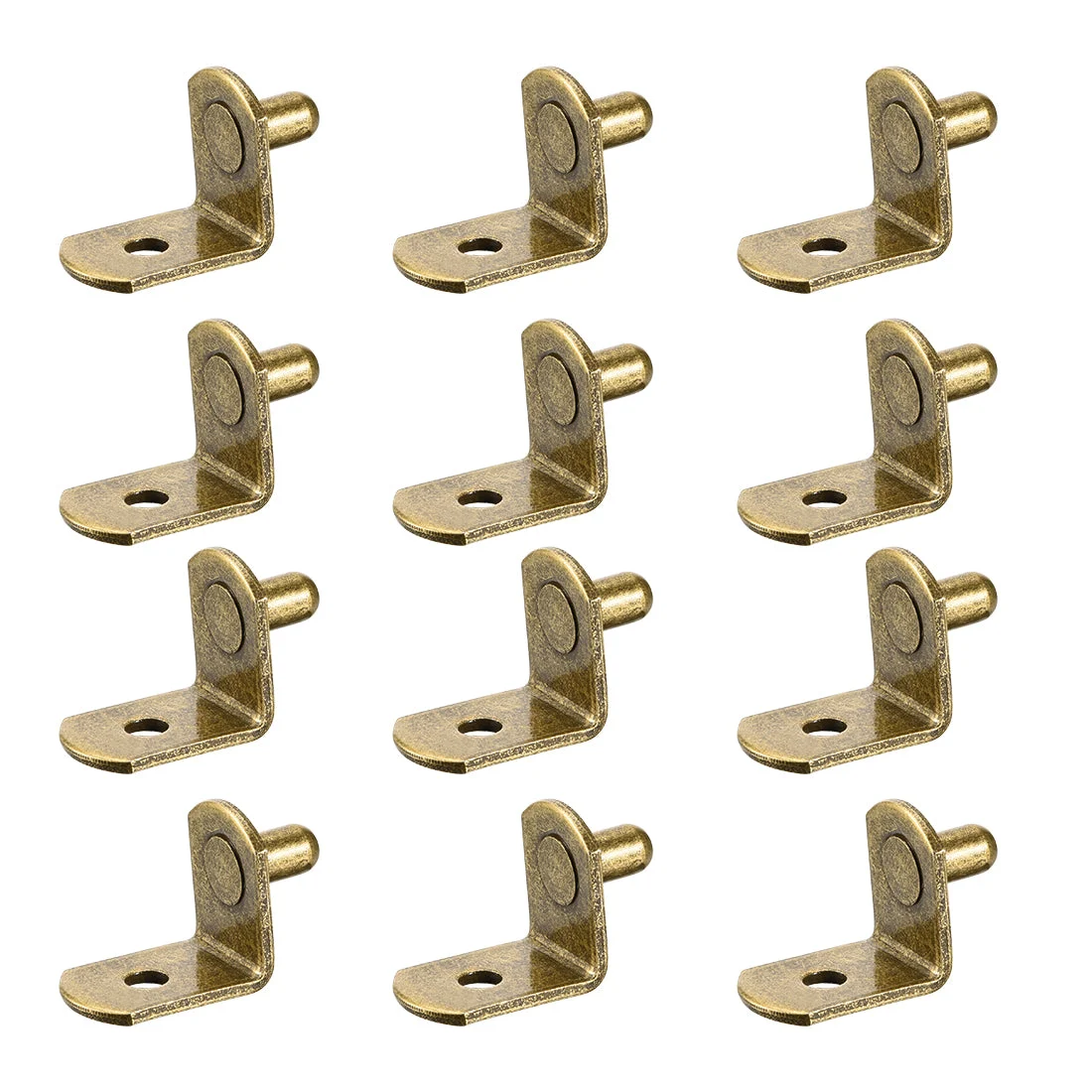 Shelf Support Peg,5mm L-Shaped Support, Furniture Cabinet Closet Shelf,Bracket Pegs with Hole,for Kitchen Furniture Book Shelves Supplies,Bronze,40pcs