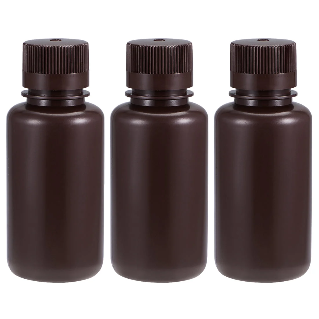 Plastic Reagent Bottle 250ml Sample Sealing Liquid Storage Container Brown 3X