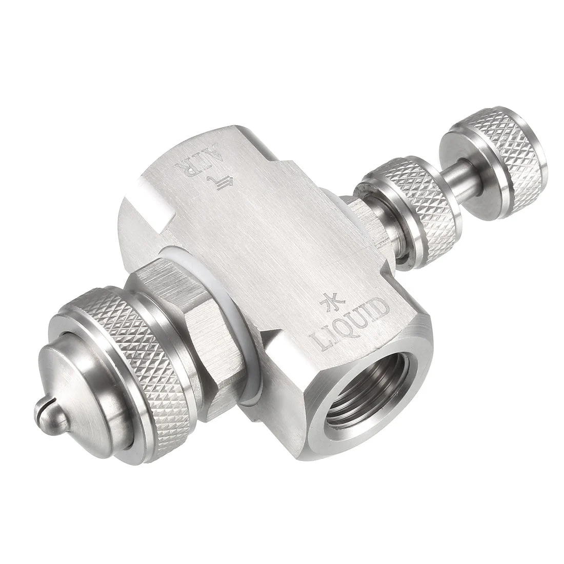 Air Atomizing Nozzle, 1/4BSPT Misting Low Pressure Siphon Fan-Shape Spray Tip