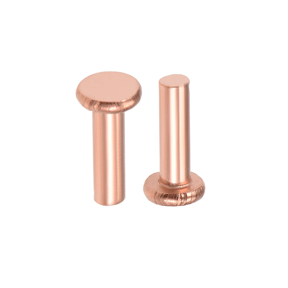 50Pcs 1/8" x 25/64" Flat Head Copper Solid Rivets Fasteners