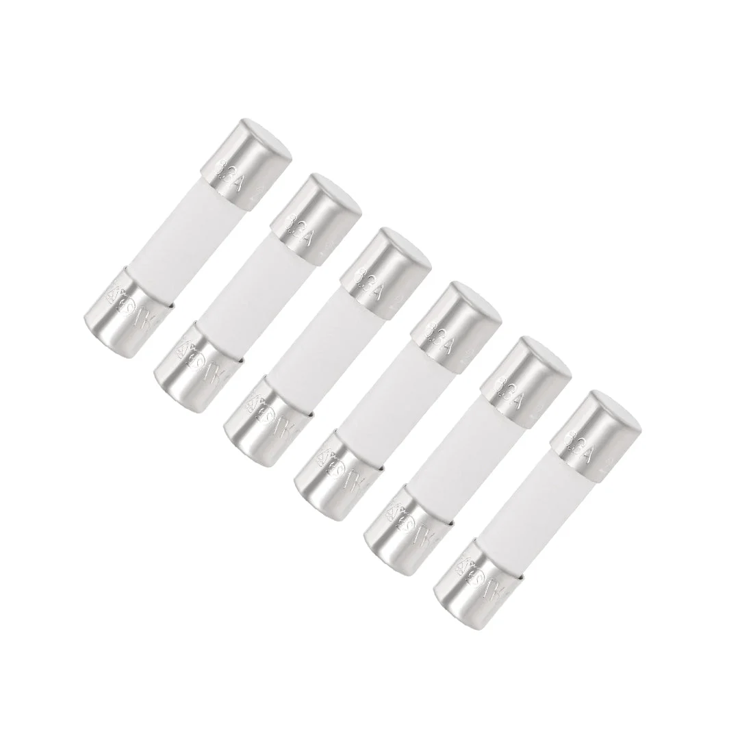 Cartridge Fuses 6.3A 250V 5x20mm Slow Blow Audio Amplifier Ceramic 6pcs