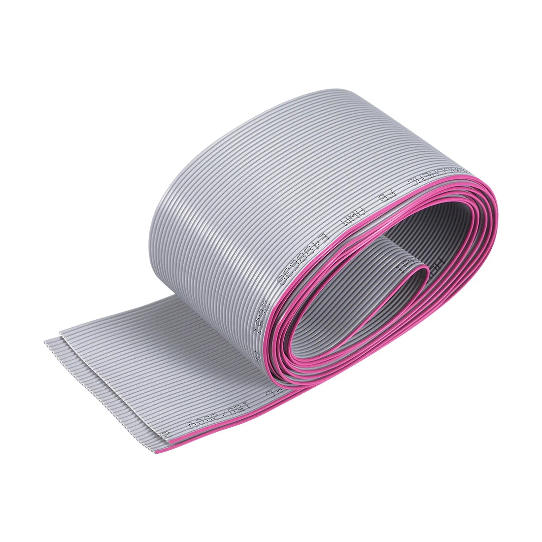 IDC Wire Flat Ribbon Cable 2m/6.6ft Length 1.27mm Pitch 40 Pins Gray