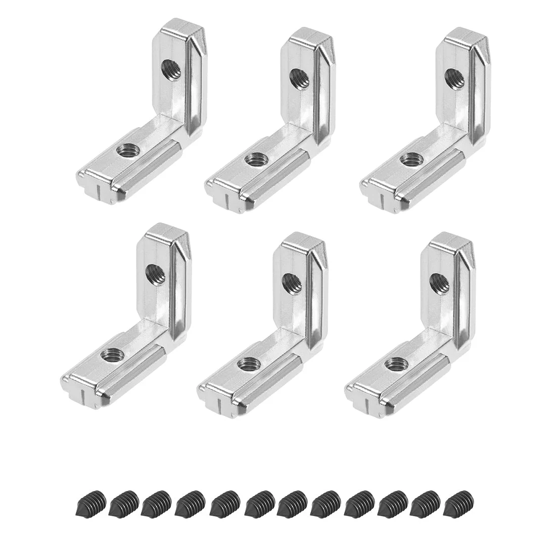 Interior Joint Bracket, Inside Corner Connector 3030 Series Slot 8mm with Screws for Aluminum Extrusion Profile, 6 Pcs