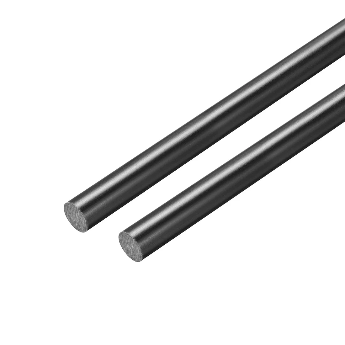 Uxcell FRP Fiberglass Round Rod,8mm Dia 50cm Long,Black Engineering Round Bar 2pcs