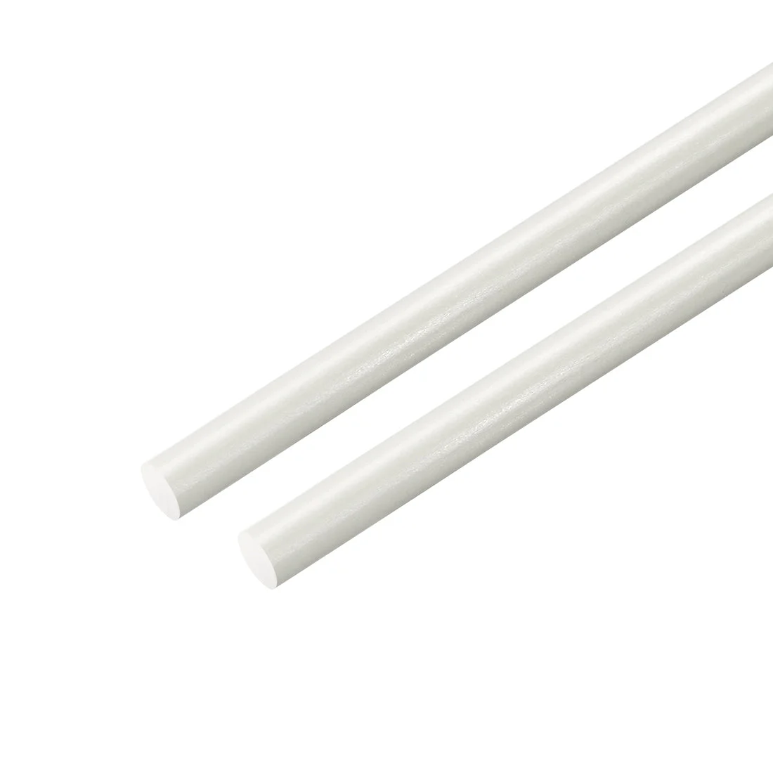 Uxcell FRP Fiberglass Round Rod,6mm Dia 50cm Long,White Engineering Round Bar 2pcs