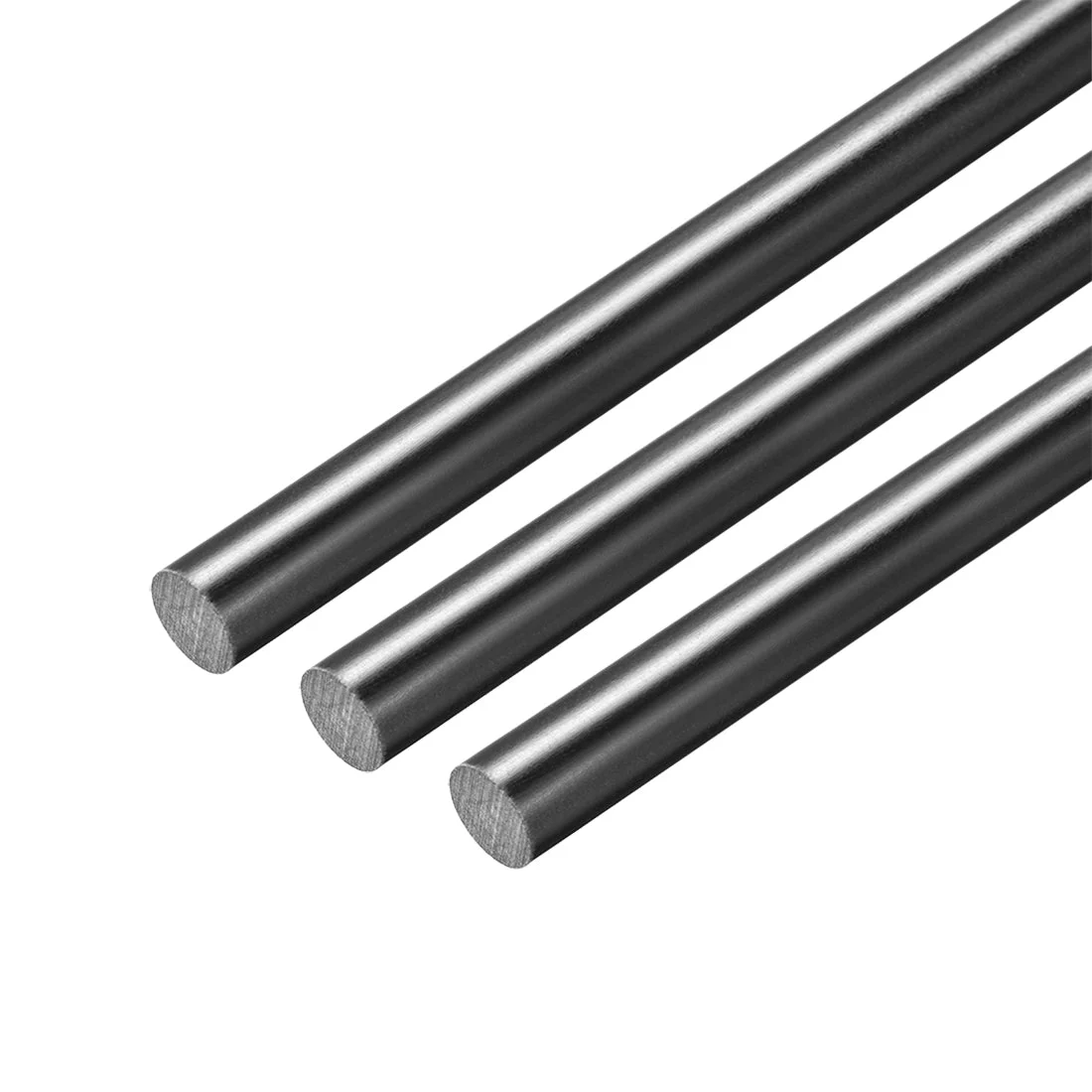 Uxcell FRP Fiberglass Round Rod,6mm Dia 50cm Long,Black Engineering Round Bars 3pcs