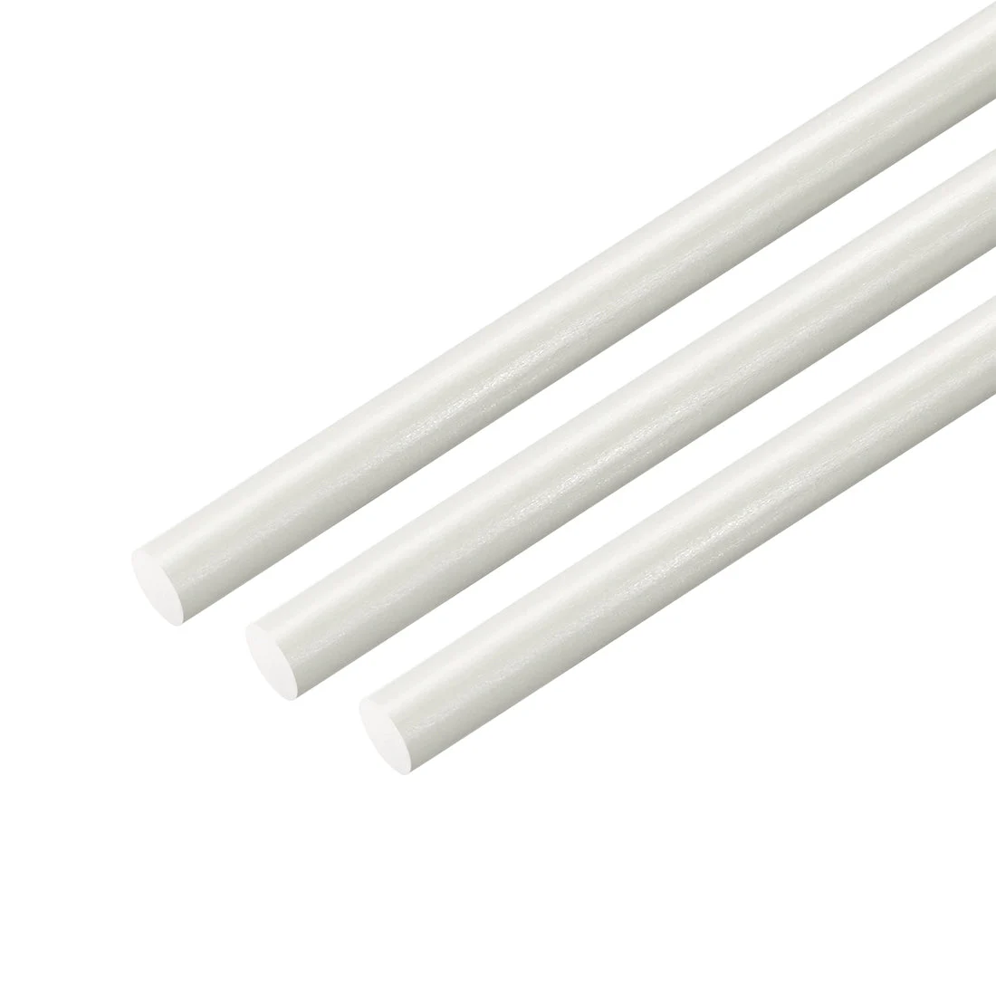 Uxcell FRP Fiberglass Round Rod,5mm Dia 50cm Long,White Engineering Round Bars 3pcs