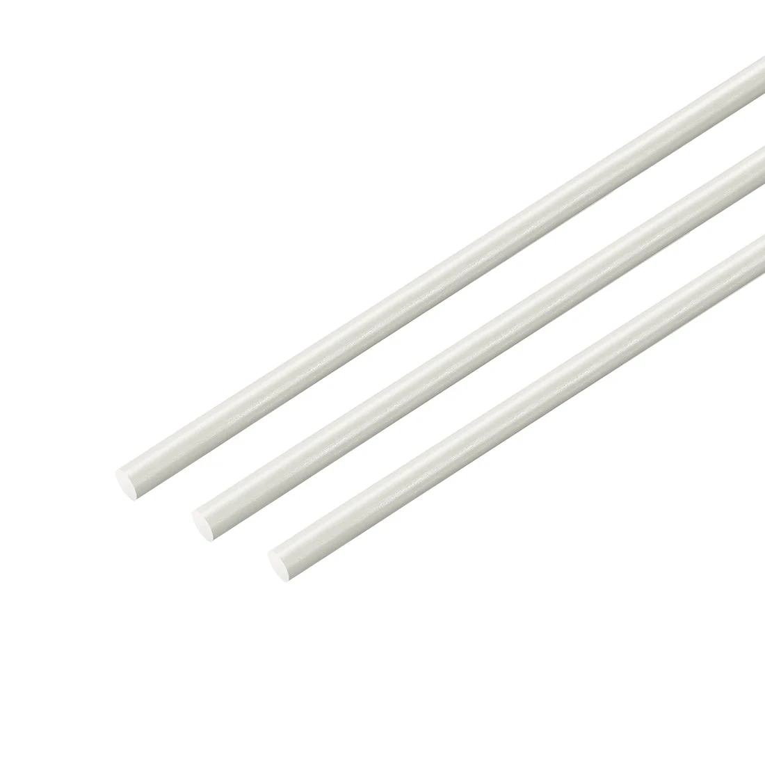 Uxcell FRP Fiberglass Round Rod,3mm Dia 50cm Long,White Engineering Round Bars 3pcs