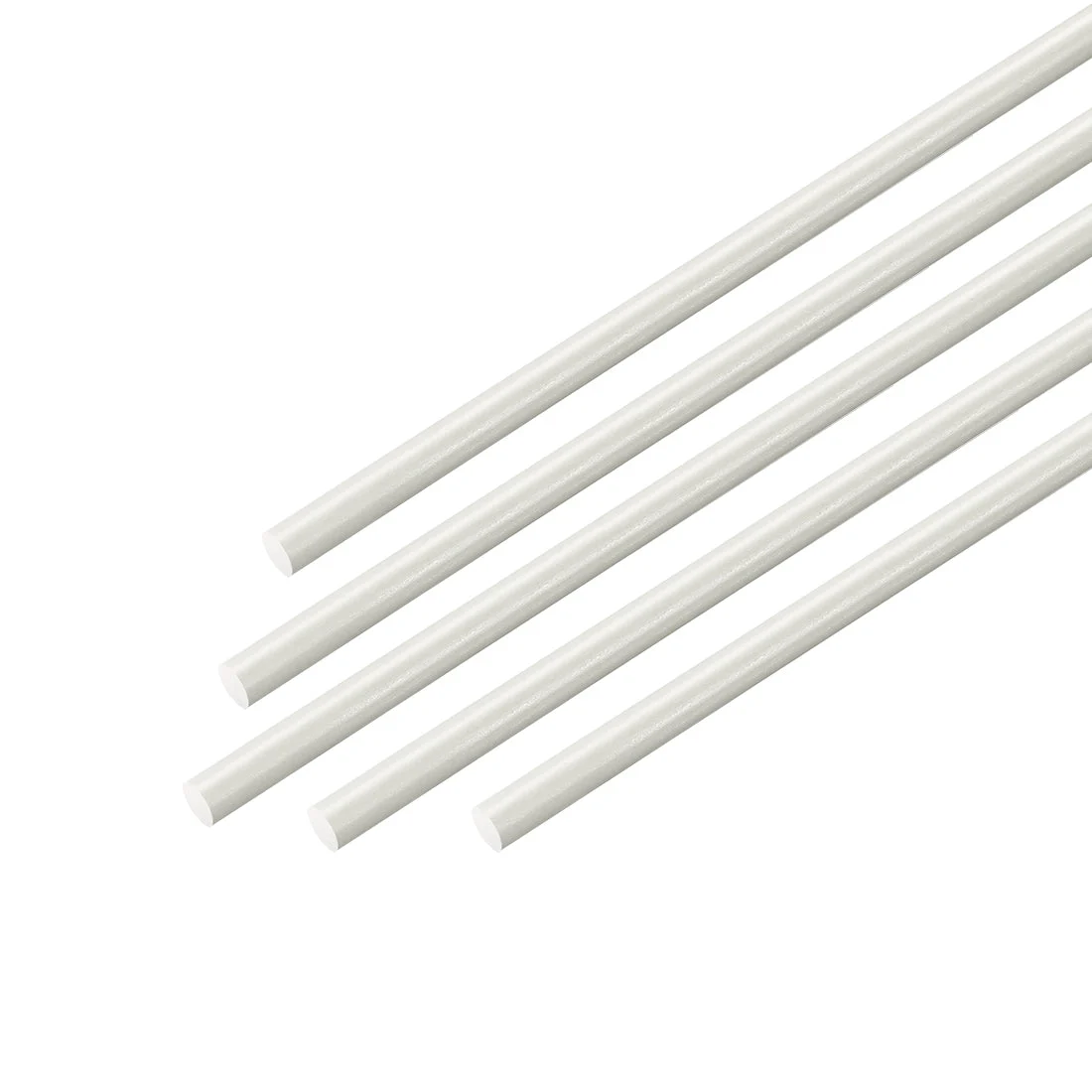 Uxcell FRP Fiberglass Round Rod,3mm Dia 50cm Long,White Engineering Round Bars 5pcs