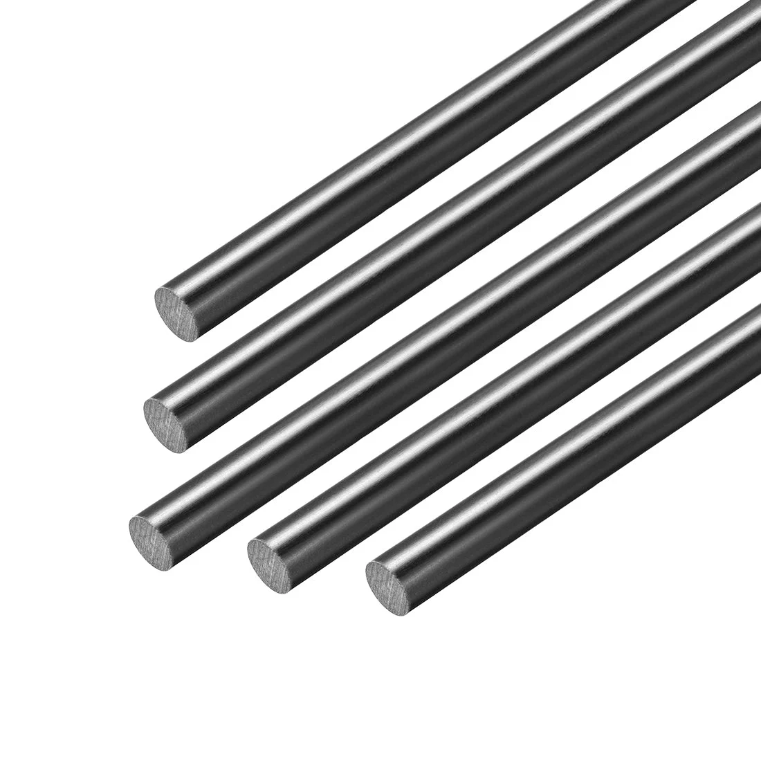 Uxcell FRP Fiberglass Round Rod,3mm Dia 50cm Long,Black Engineering Round Bars 5pcs