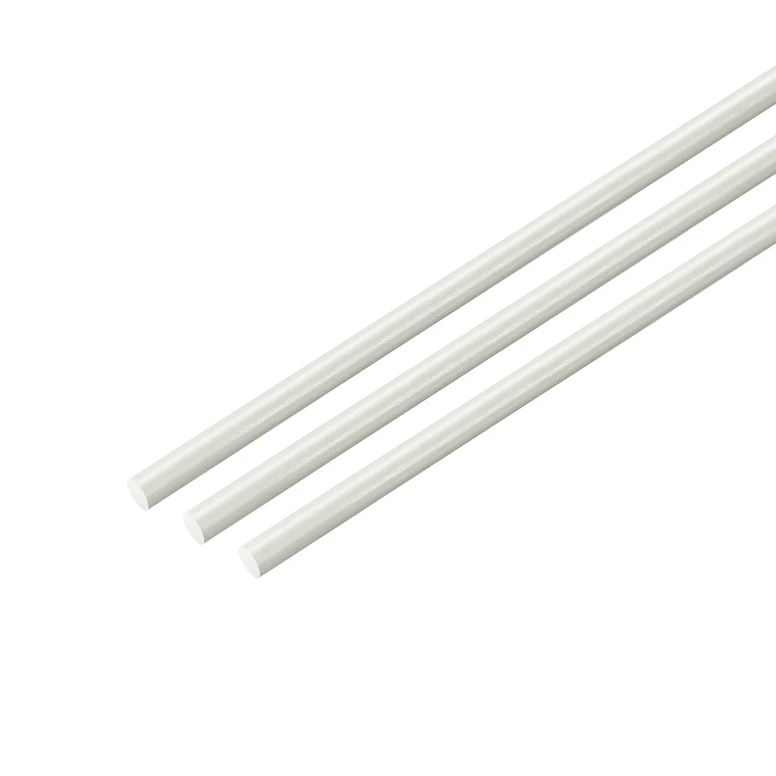 Uxcell FRP Fiberglass Round Rod,2mm Dia 50cm Long White Engineering Round Bars 3pcs