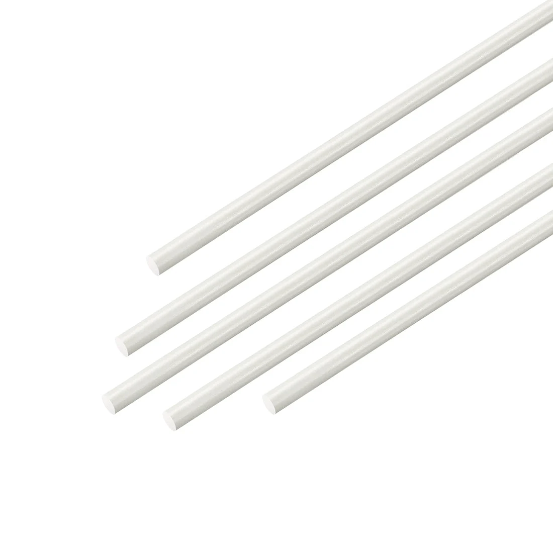 Uxcell FRP Fiberglass Round Rod,1.5mm Dia 50cm Long White Engineering Round Bar 5pcs