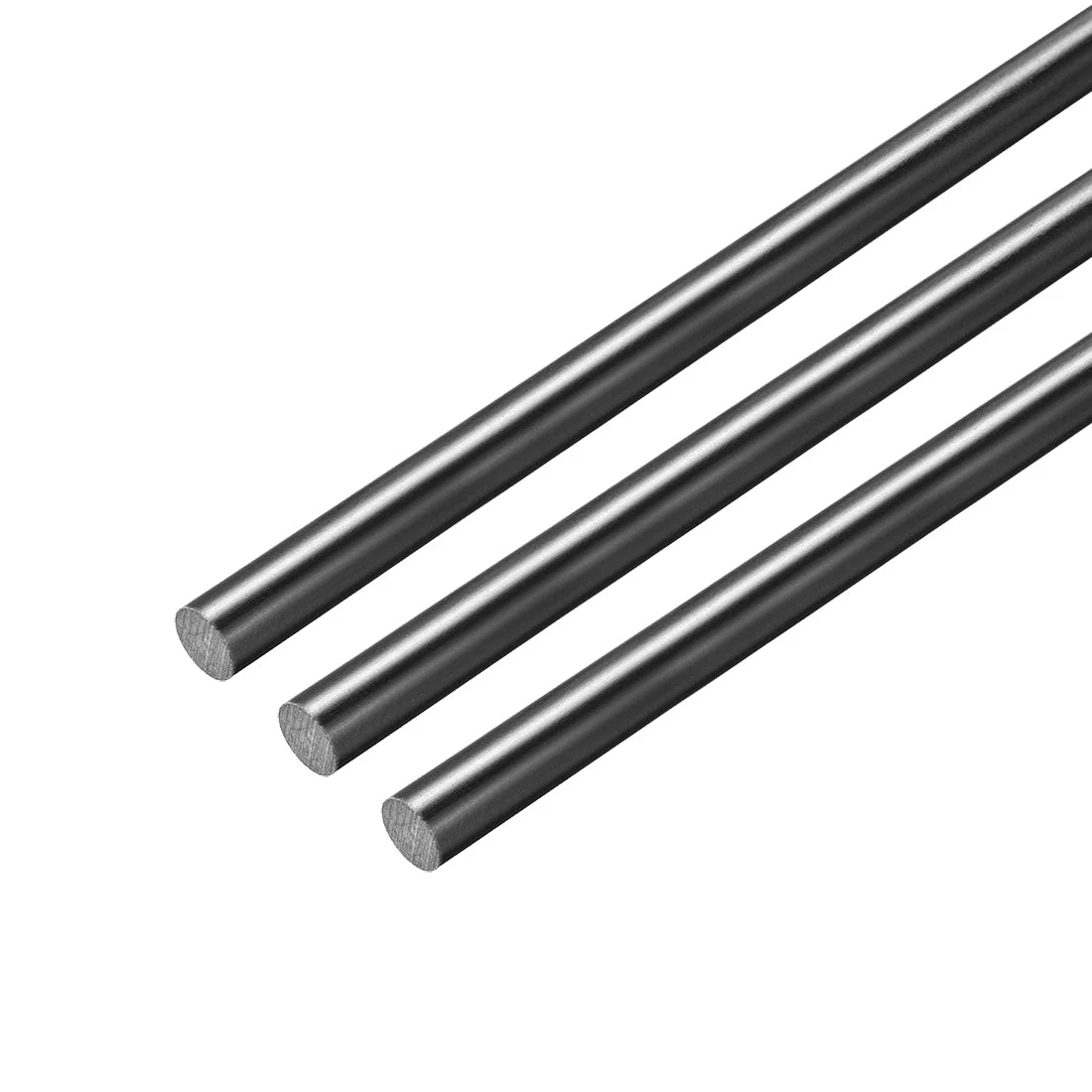 Uxcell FRP Fiberglass Round Rod,1.5mm Dia 50cm Long Black Engineering Round Bar 3pcs