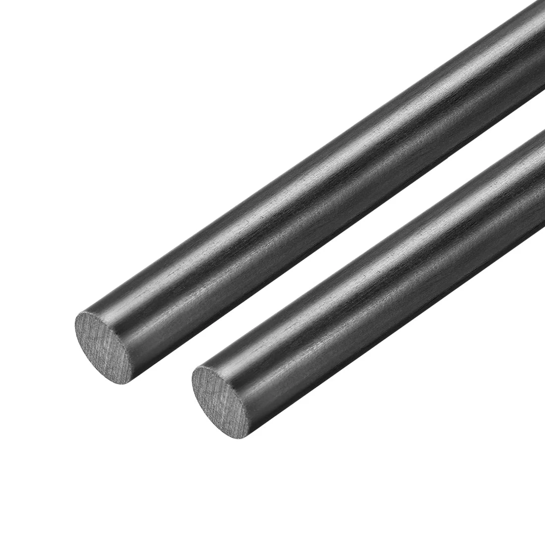 Uxcell FRP Fiberglass Round Rod,10mm Dia 50cm Long Black Engineering Round Bar 2pcs