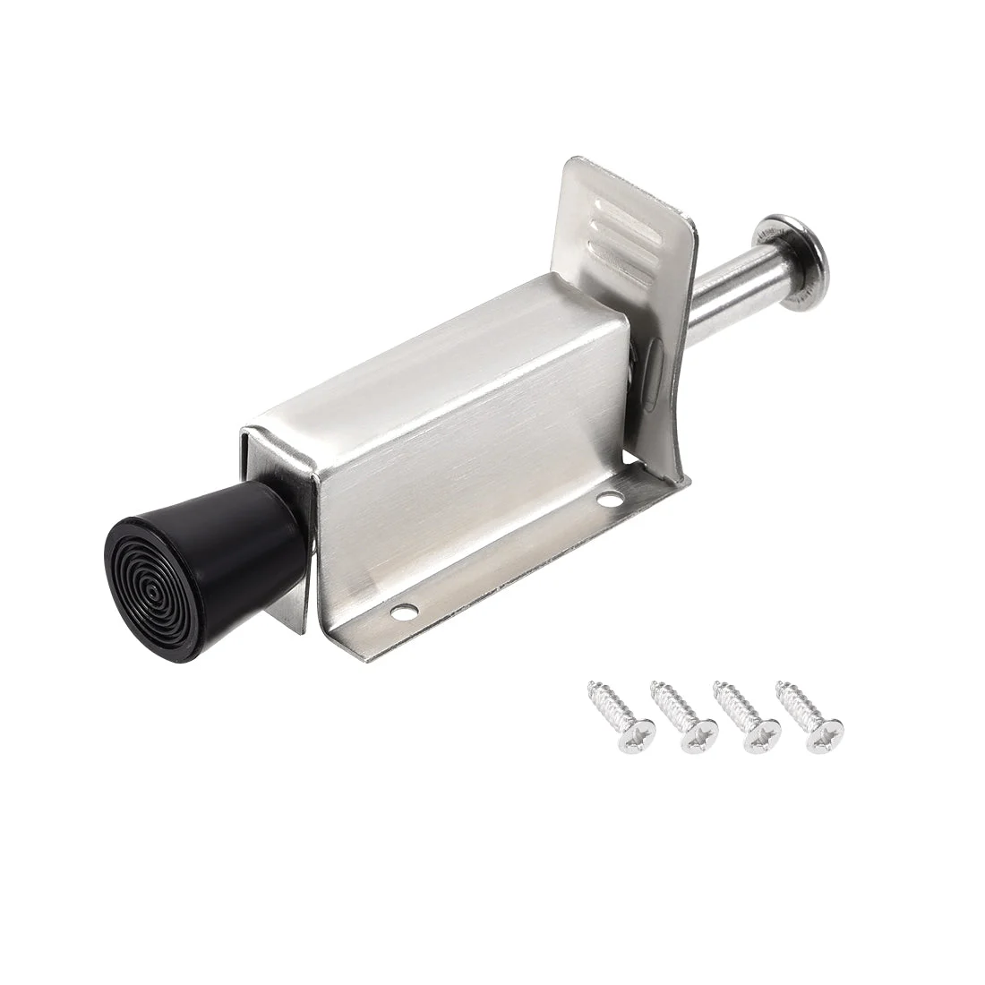 Stainless Steel Door Stopper Spring Loaded Telescopic Step on Door Holder Stop and Release by Foot 140mm Length
