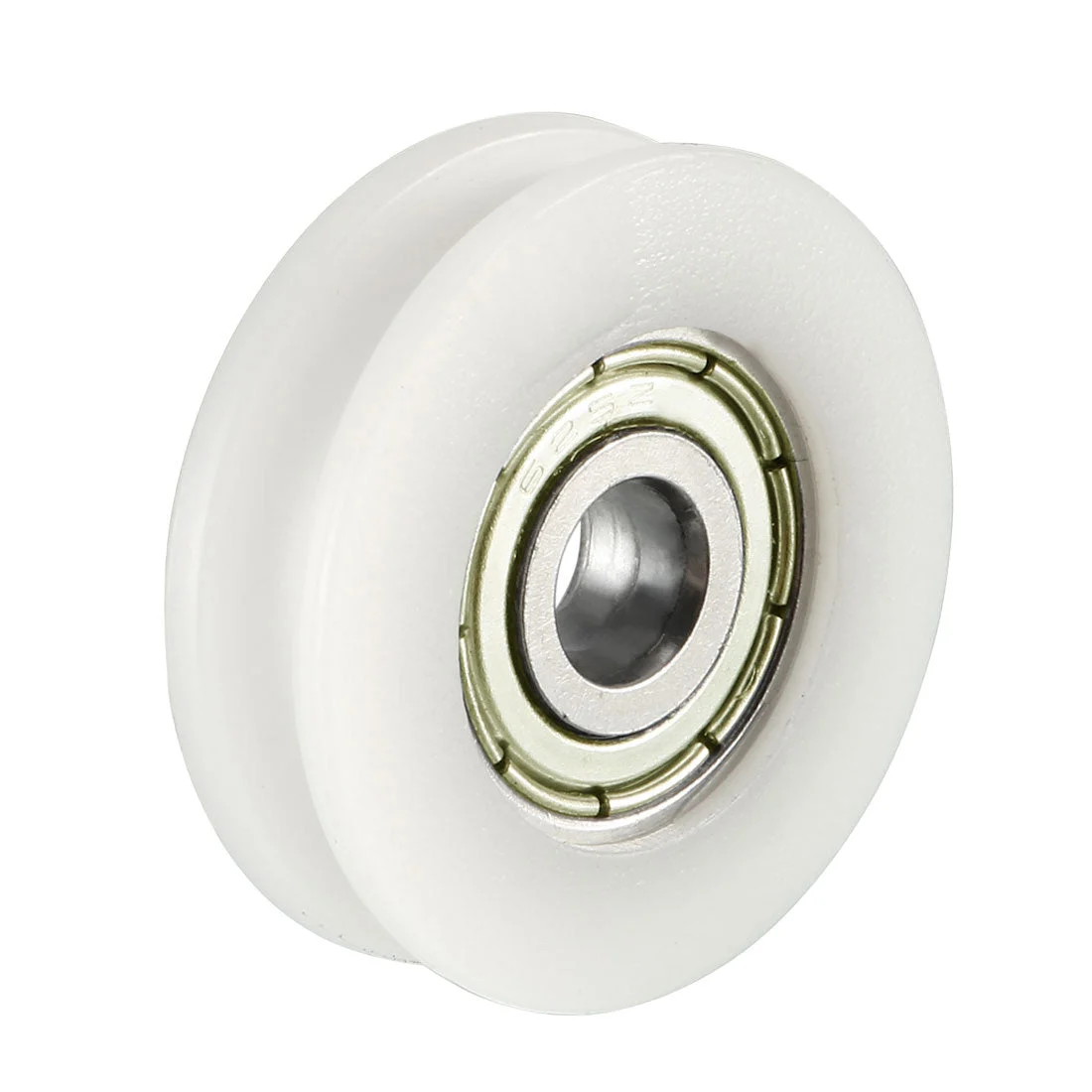 1.8mm Deep Metal V Groove Guide Bearing Pulley Rail Ball Wheel White 5x24x7mm 4pcs