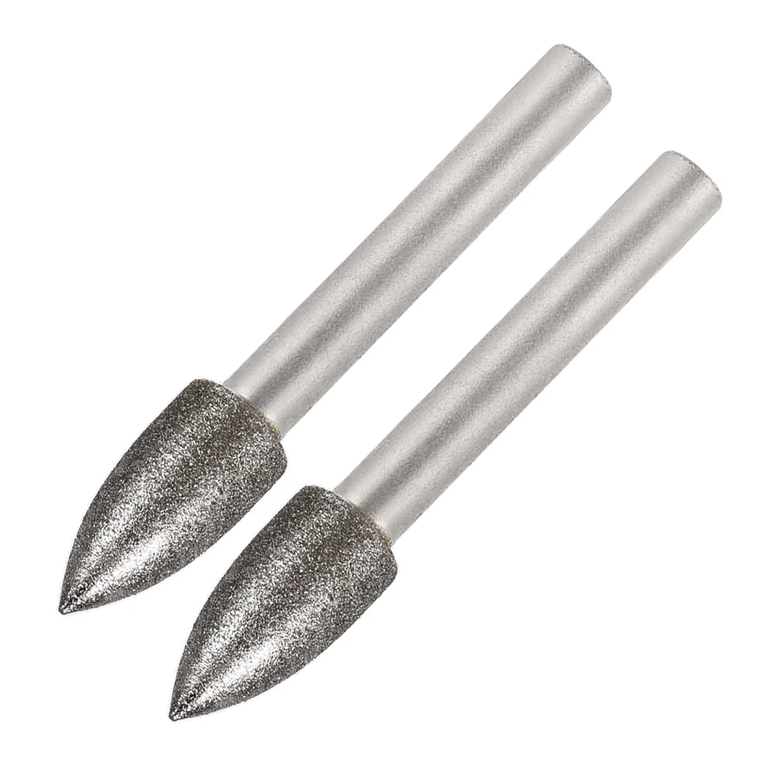 Diamond Burrs Grinding Drill Bits for Carving Rotary Tool 1/4-Inch Shank 10mm Tapered 120 Grit 2 Pcs