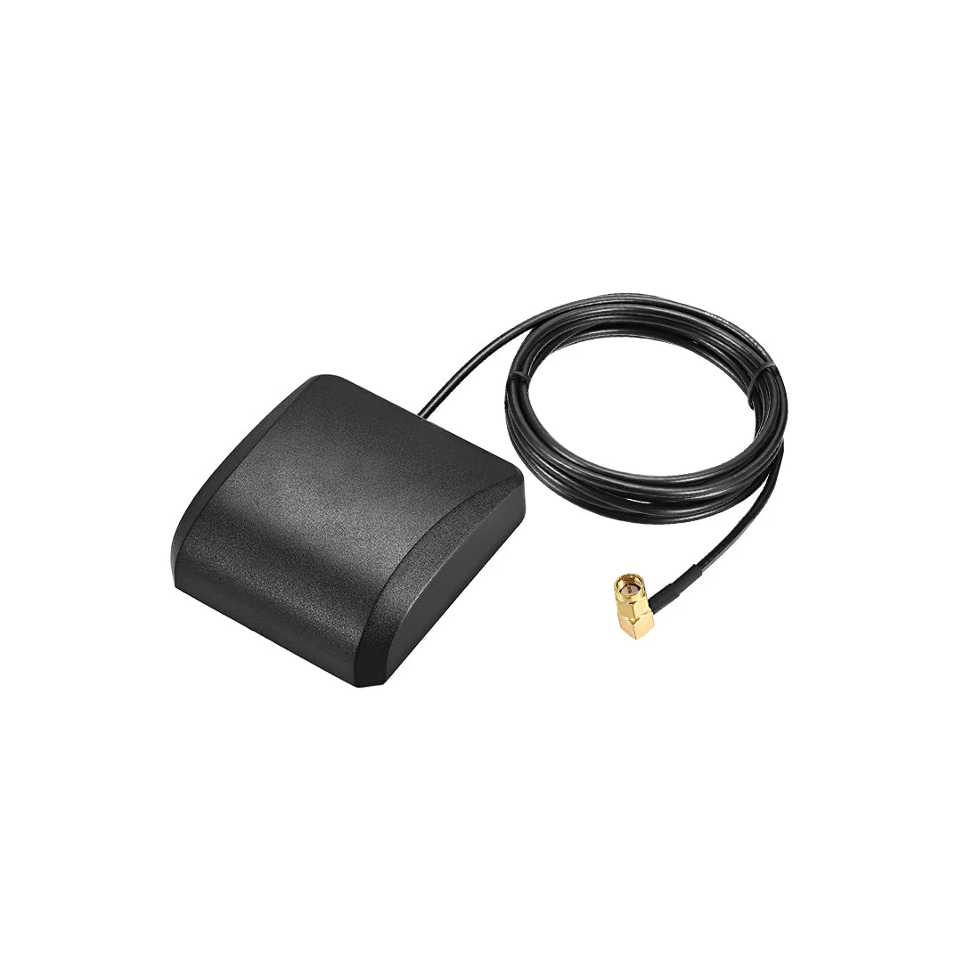 GPS Active Antenna Compatible with Beidou GNSS SMA Male Plug 90-Degree 42dB Aerial Connector Cable with Magnetic Mount 3 Meters Wire