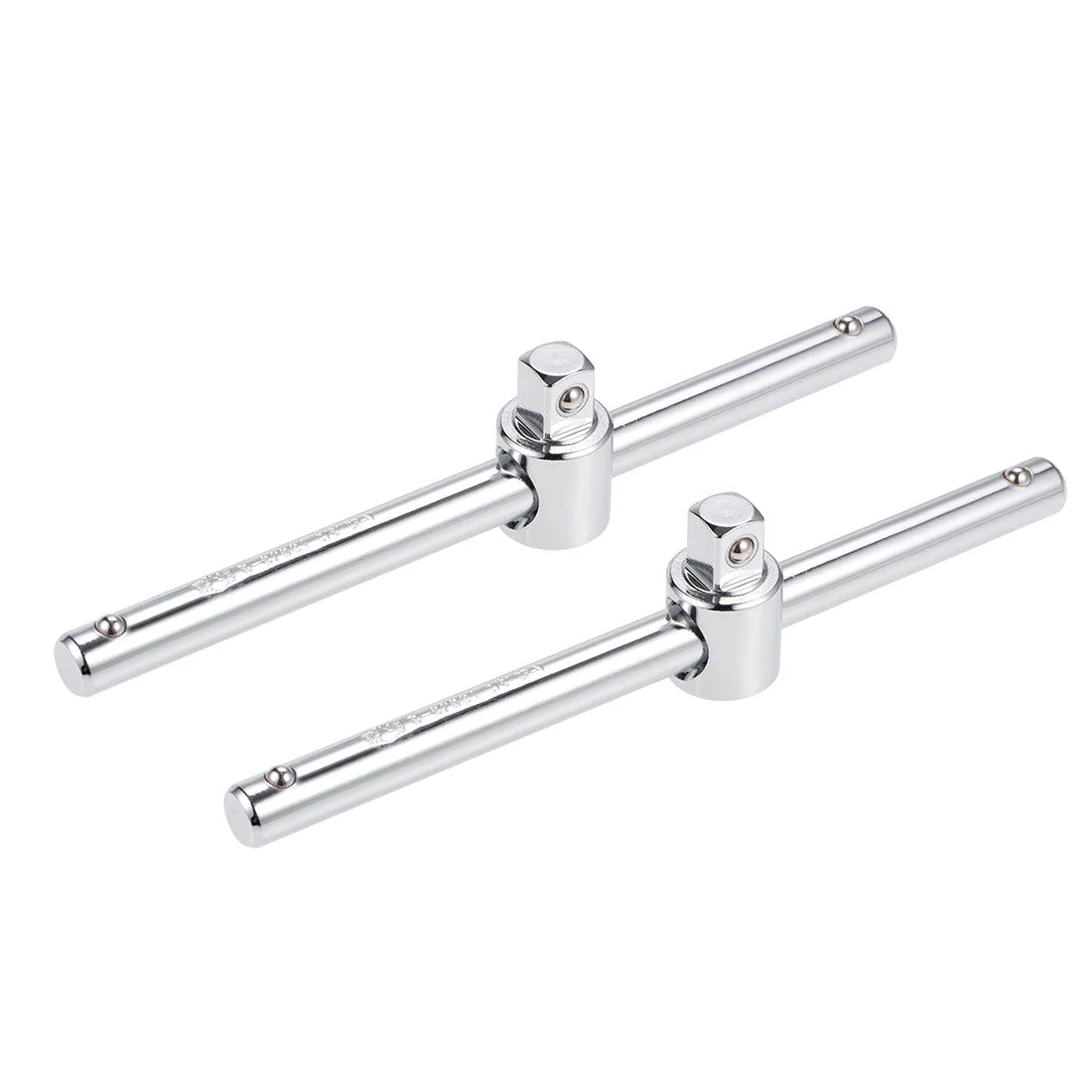 2 Pcs 3/8" Drive Sliding Wrench Breaker Bar T-Handle Socket Hand Tool