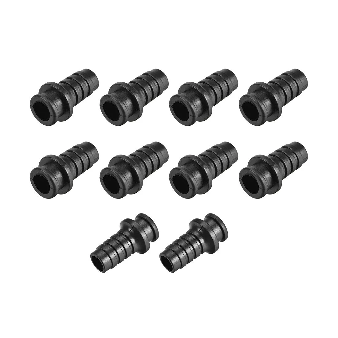 Strain Relief Boots 26mm PVC Cord Protector Cover Sleeve for 2 AWG Electrical Cables Black 10Pcs