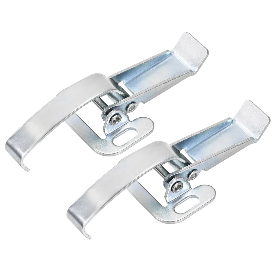 5.16-inch Galvanized Draw Toggle Latch with Spring-steel Hook - 2 Pcs