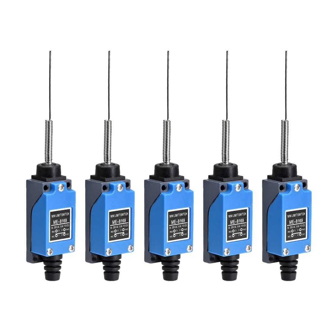 ME-8169 Cat Whisker Flexible Coil Spring Momentary Limit Switch 1NC+1NO 5pcs