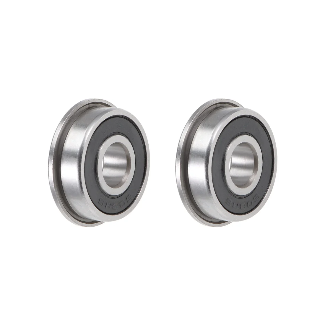 F608-2RS Flange Ball Bearing 8x22x7mm Sealed Chrome Bearings 2pcs