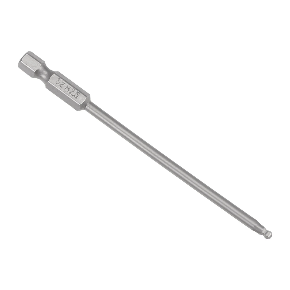 H2.5 (2.5mm) Ball End Screwdriver Bits, S2 Alloy Steel Magnetic 3.9 Inch Long Drill Bit with 1/4 Inch Hex Shank