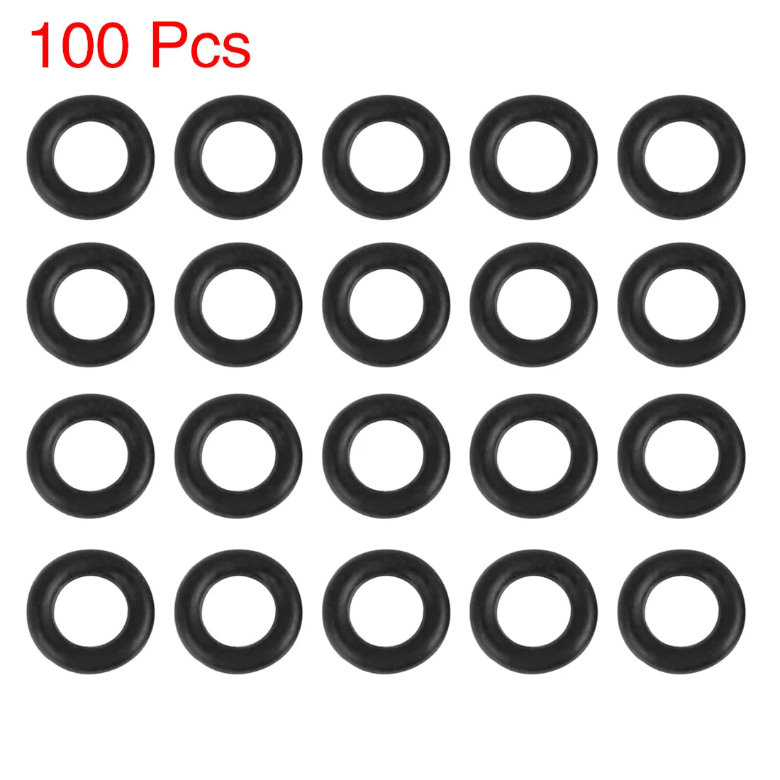 100pcs 7x1.5mm Nitrile Rubber O-rings Heat Resistant Sealing Ring Gaskets for Car