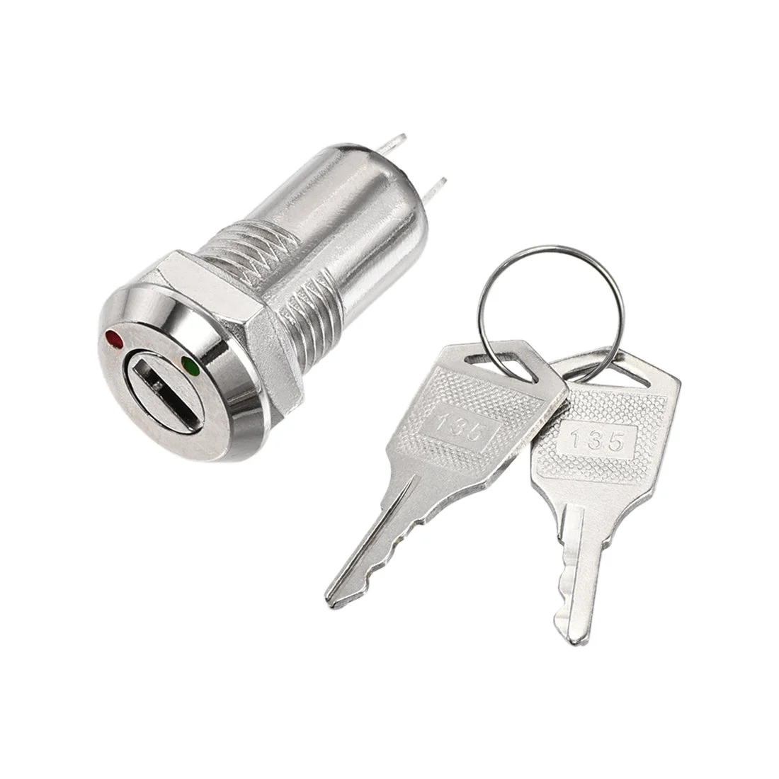 1Pcs 12mm 2 Positions Key Locking Push Button Switch with Keys NO-OFF