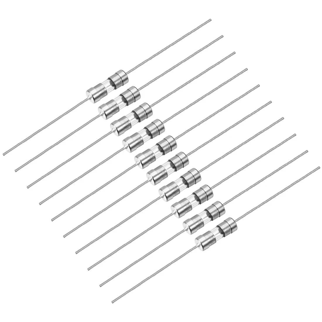 Slow Blow Fuse Time Delay Axial Lead Glass Fuses 3.6mm x 10mm 250V T5A 20Pcs