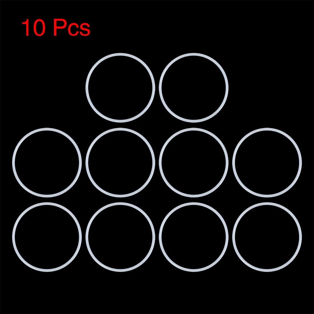 10PC Silicone O-Rings, 40mm OD, 35.2mm ID, 2.4mm Width, Seal Gasket White