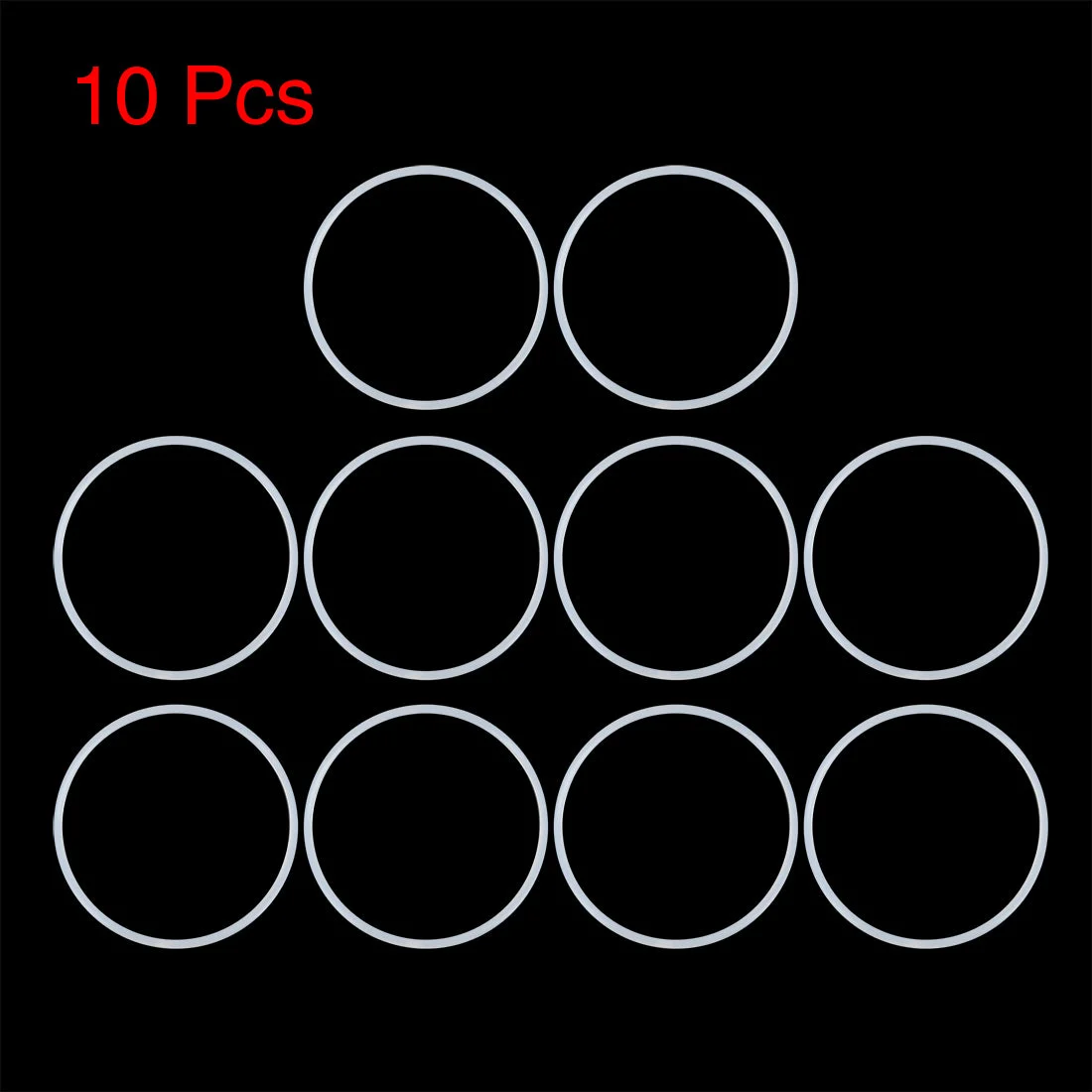 10PC Silicone O-Rings, 44mm OD, 39.2mm ID, 2.4mm Width, Seal Gasket White