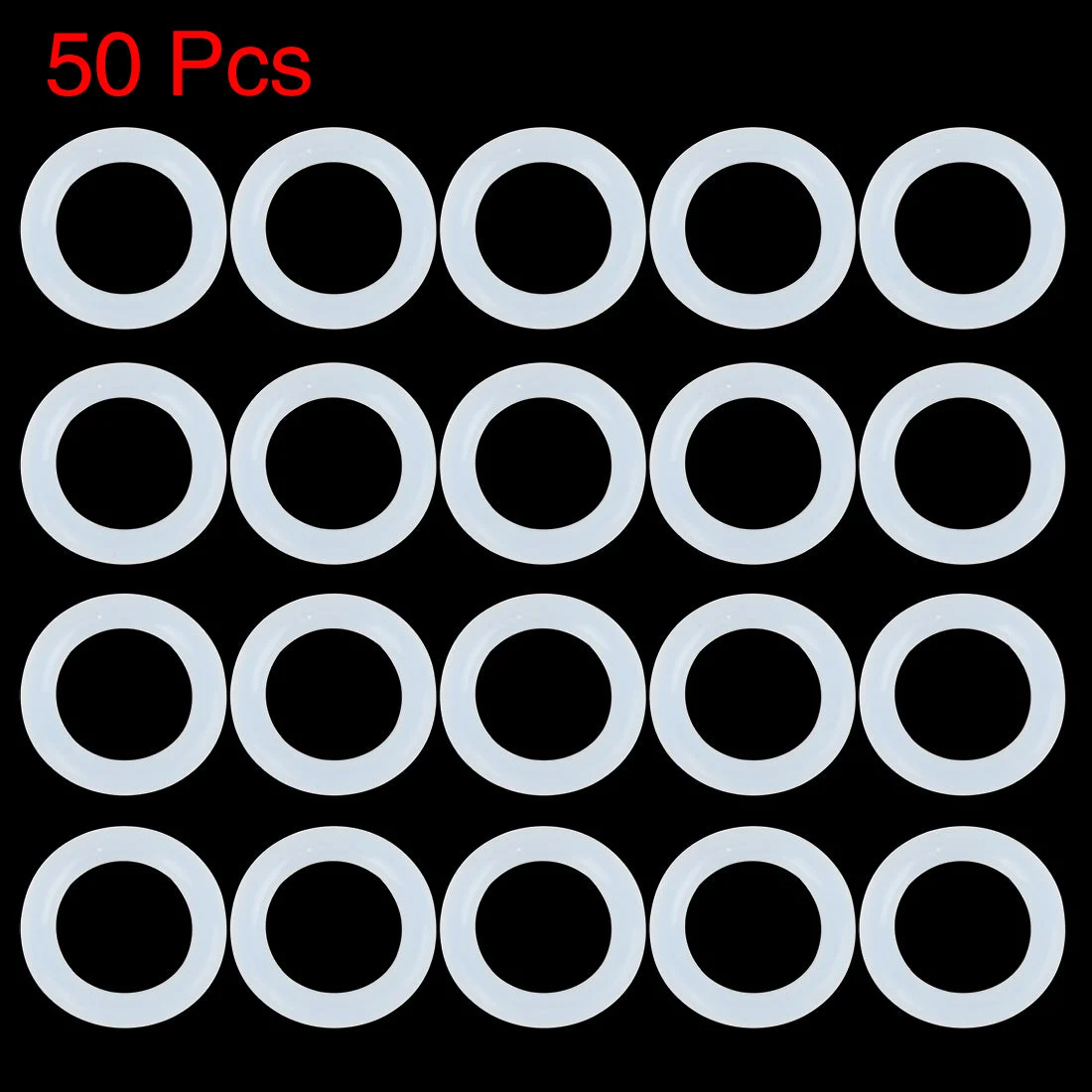 Silicone O-Rings, 20mm OD 13mm ID 3.5mm Width VMQ Seal Gasket for Compressor Valves Pipe Repair, White, Pack of 50