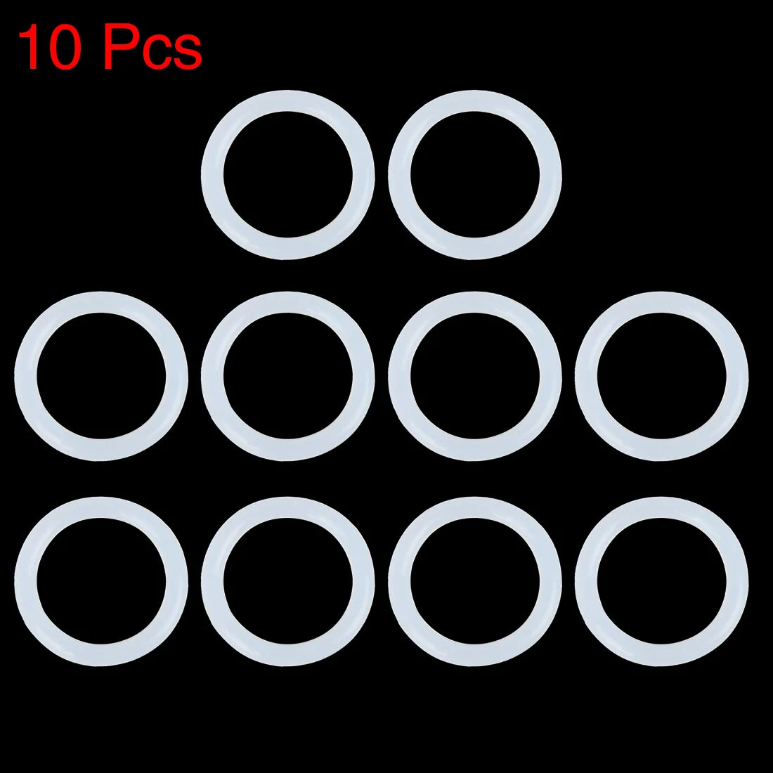 Silicone O-Rings, 28mm OD 21mm ID 3.5mm Width VMQ Seal Gasket for Compressor Valves Pipe Repair, White, Pack of 10
