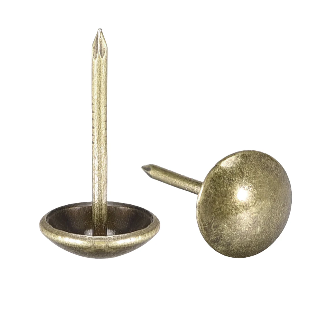 Upholstery Nails Tacks 11mm Dia 20mm Height Antique Round Thumb Push Pins Bronze Tone 200 Pcs