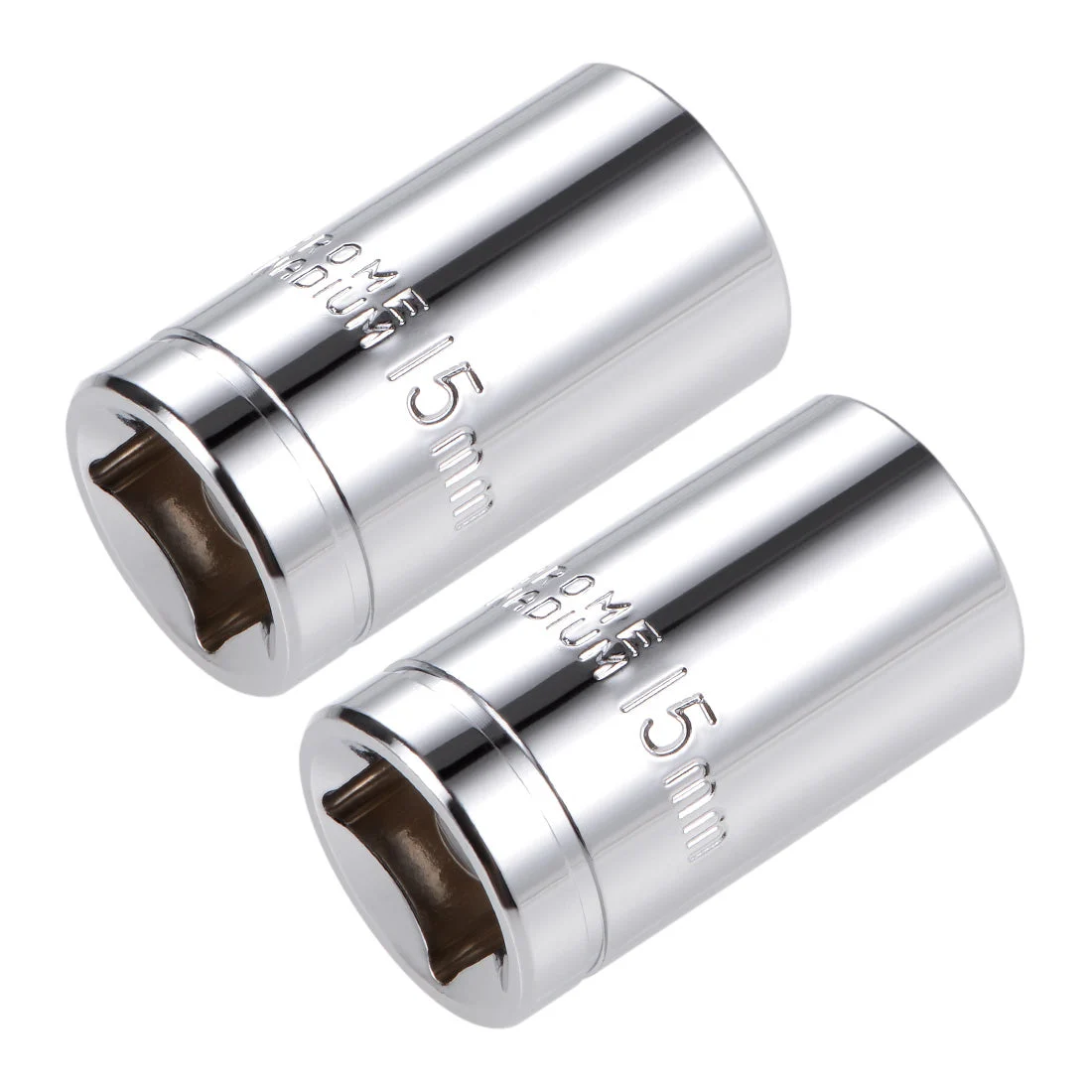 1/2-inch Drive E15 Universal Spline Socket Shallow 12 Point Cr-V Steel 2 Pcs