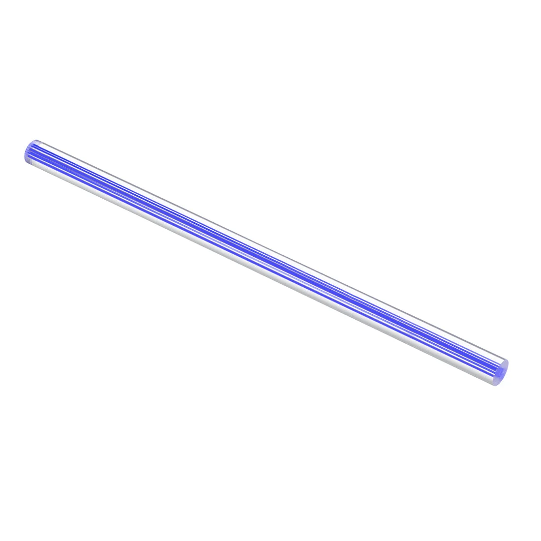 Acrylic Round Rod,3/8 inch Diameter 10 inch Length,Straight Dark Blue Line,Solid Plastic PMMA Bar Stick