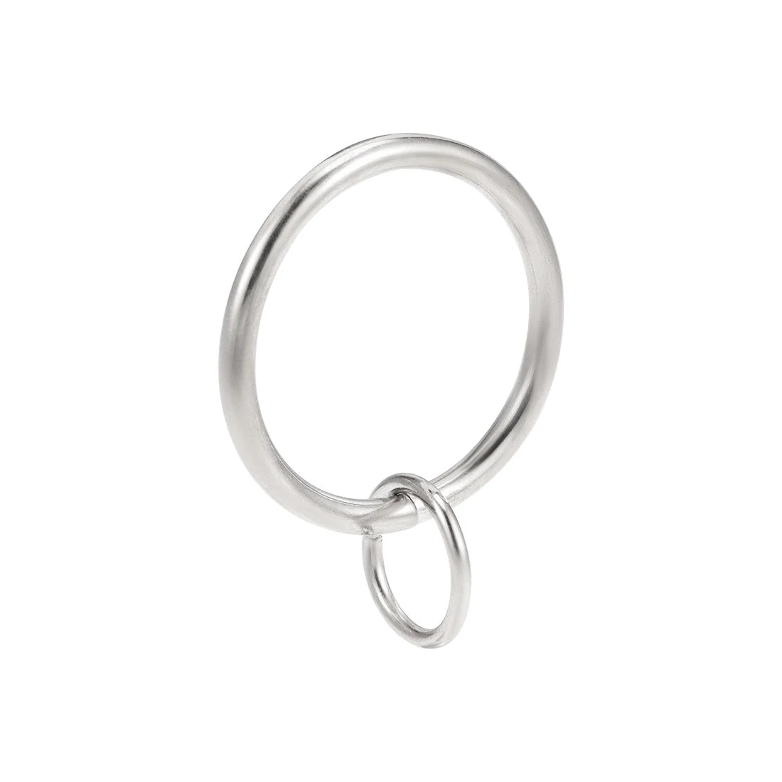 Curtain Ring Metal 32mm Inner Dia Drapery Ring for Curtain Rods Silver Tone 14 Pcs