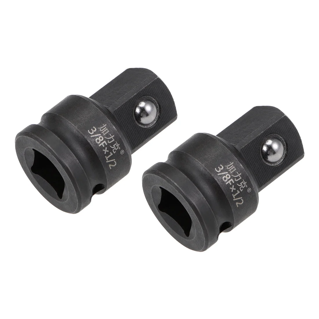 Impact Socket Adapter and Reducer 3/8-Inch F to 1/2-Inch M Cr-Mo Steel 2 Pcs