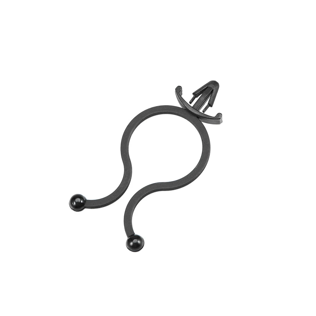 Twist Lock Cable Wire Ties Nylon U Shape Save Place 17mm Dia Black 100pcs