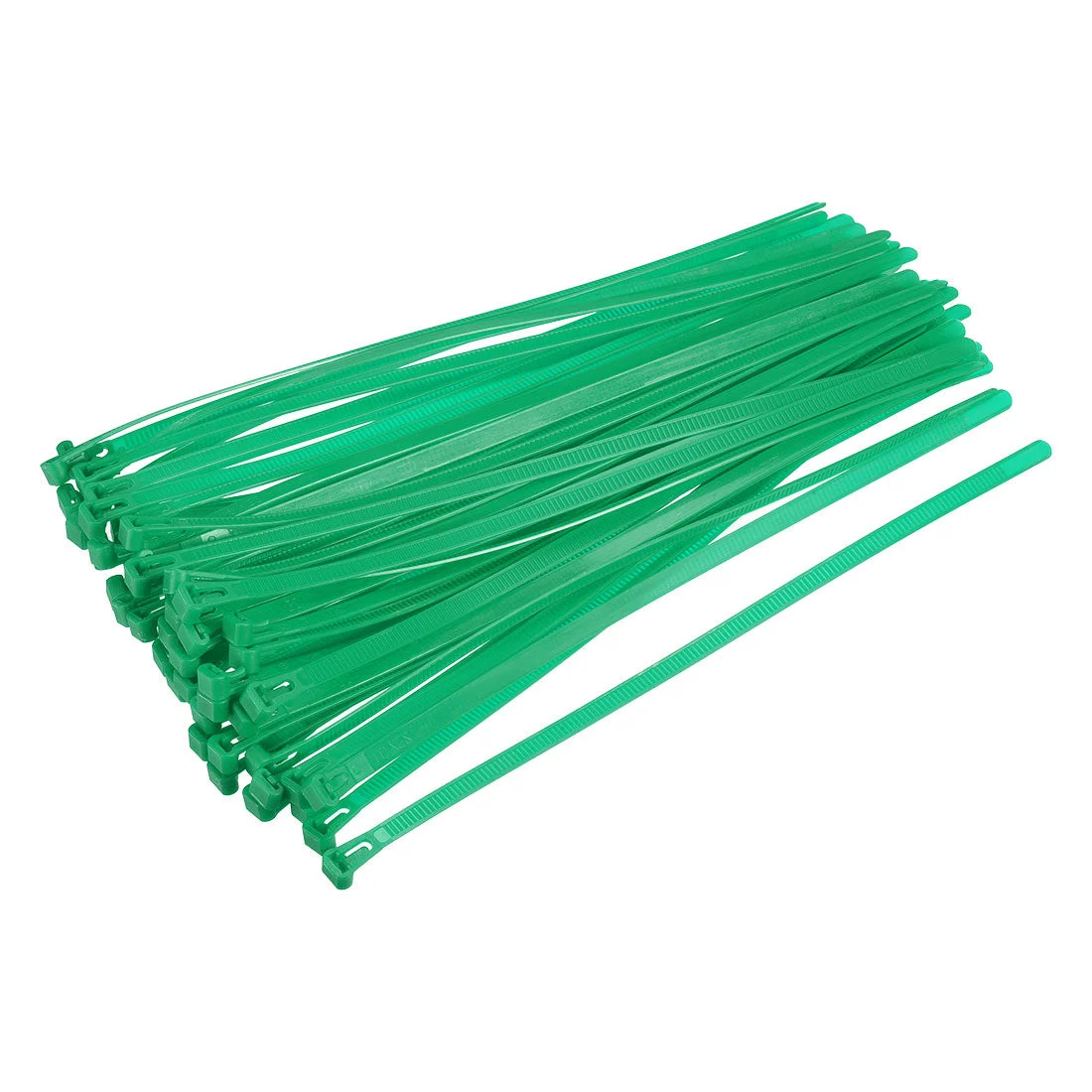 Reusable Cable Ties 450mmx7.4mm Adjustable Nylon Zip Ties Wraps Green 40pcs