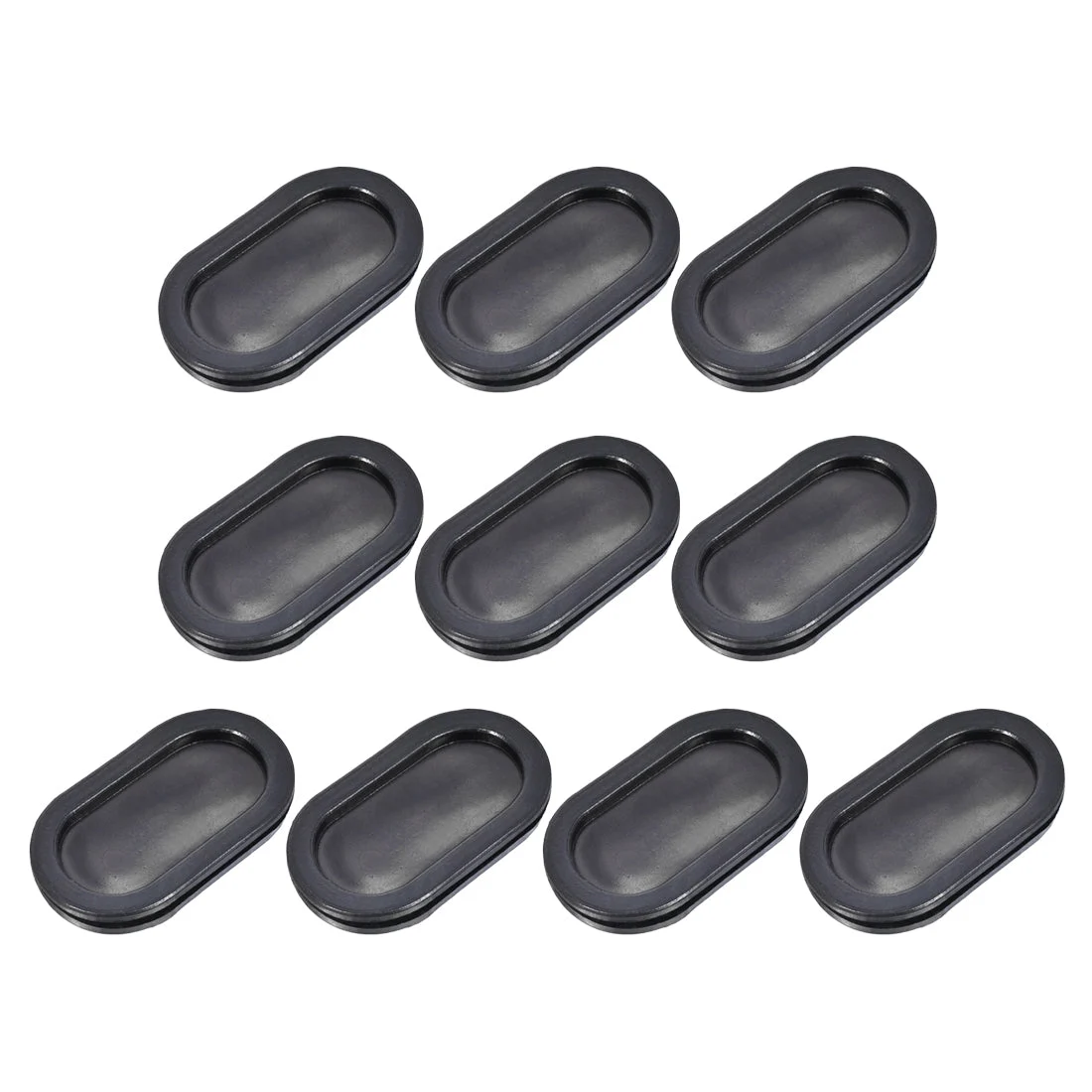 Wire Protector Oil Resistant Armature Oval Rubber Grommets 30x65mm Mounting Dia 10Pcs