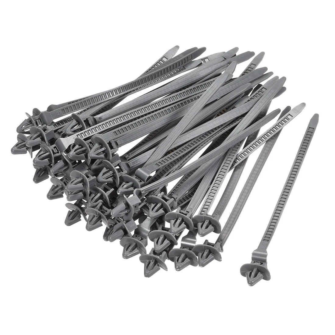 Cable Zip Ties 4.7 Inch Push Mount Nylon Wire Cord Strap Grey 120pcs